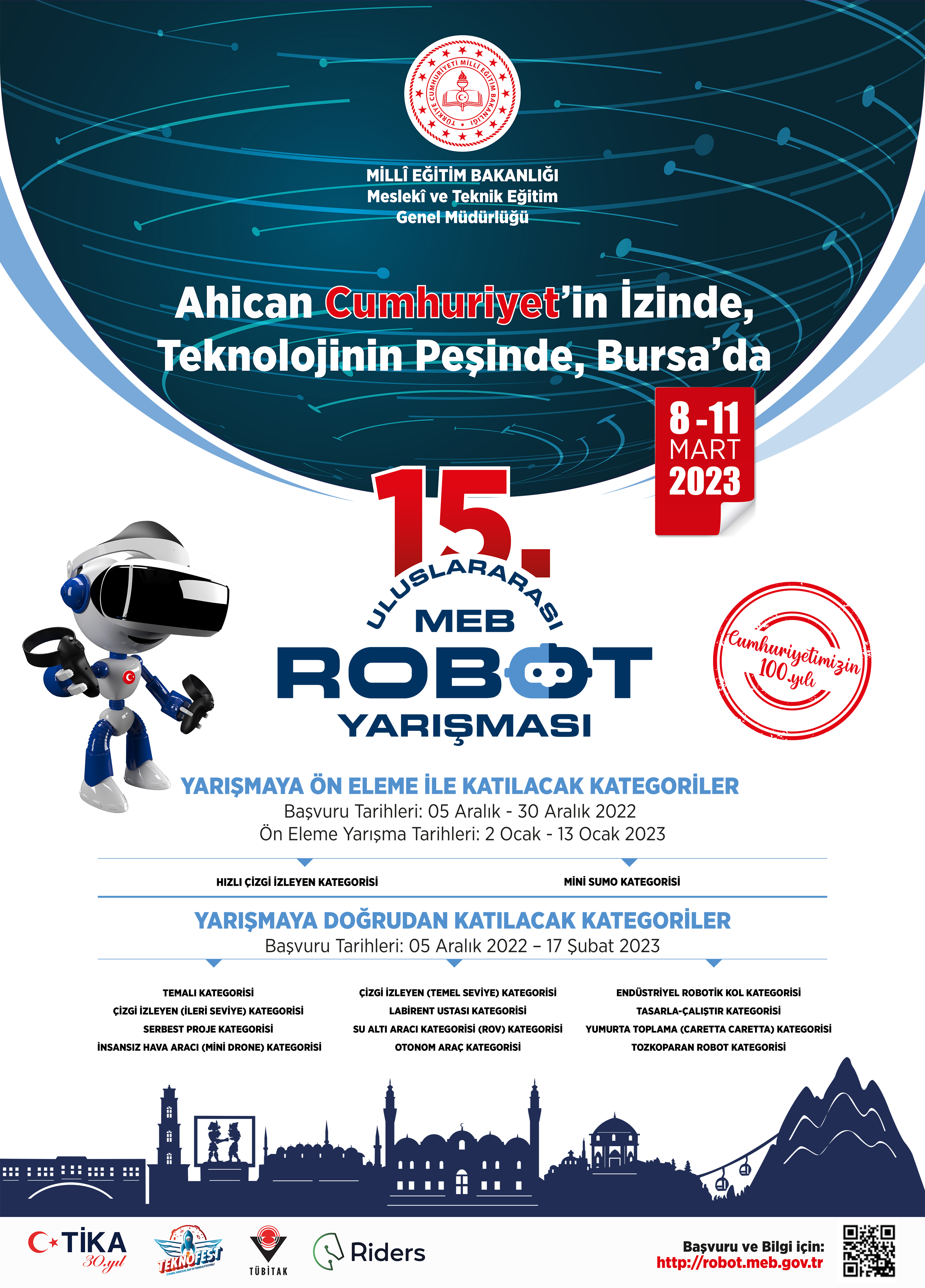15. Uluslararası MEB Robot Yarışması Afiş