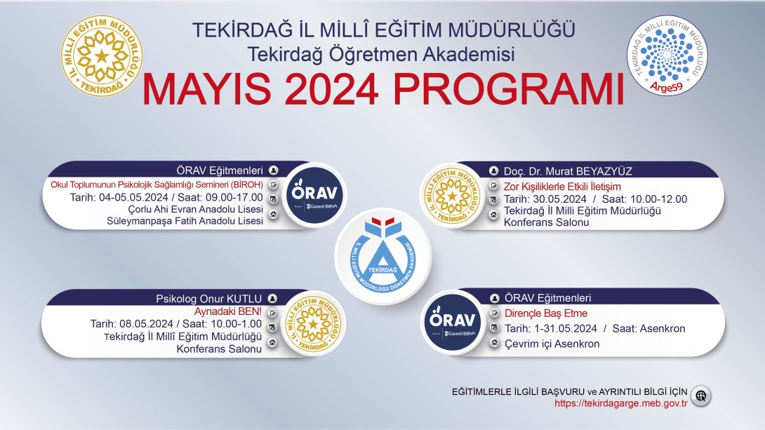  Tekirdağ Öğretmen Akademisi Mayıs Ayı Etkinlikleri