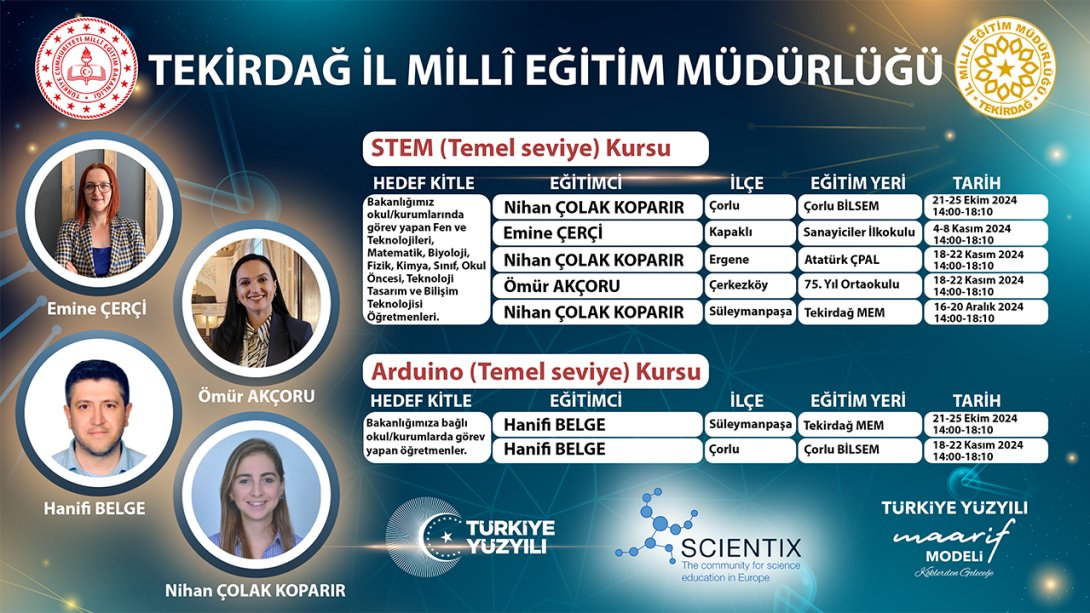 2024-2025 Eğitim Öğretim Yılı 1. Dönem STEM ve Arduino Eğitimleri