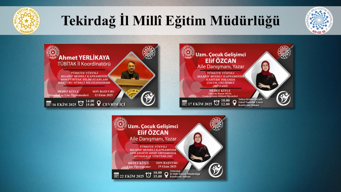 Tekirdağ Eğitim Akademisi Ekim Ayı Etkinlikleri